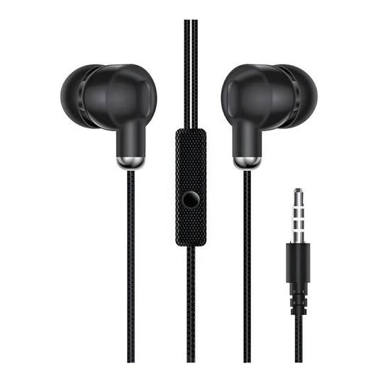 Auriculares Stereo Cable Anti-enredo Y Micrófono Hi-fi 3,5