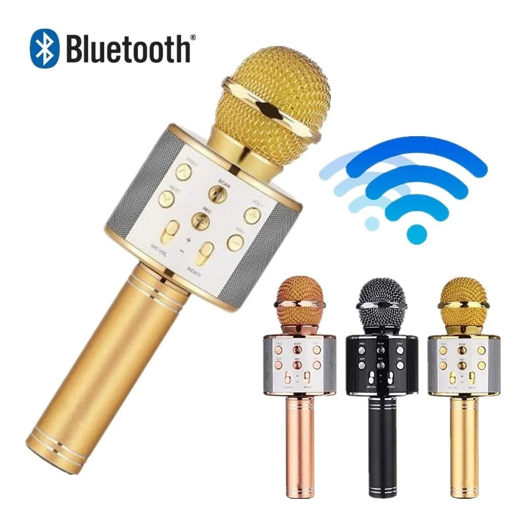 Micrófono Karaoke Parlante Bluetooth Colores