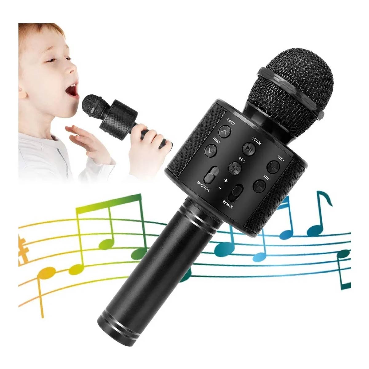 Micrófono Karaoke Parlante Bluetooth Colores