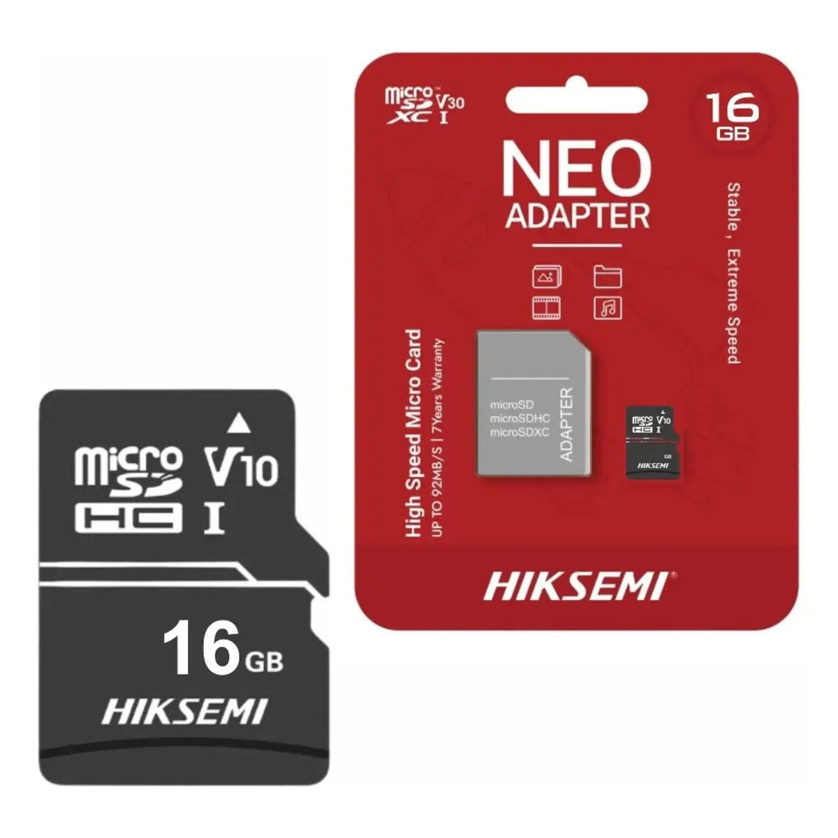 MicroSD Hiksemi Neo Clase 10 16GB Tarjeta Memoria UHS-I 92MB/s