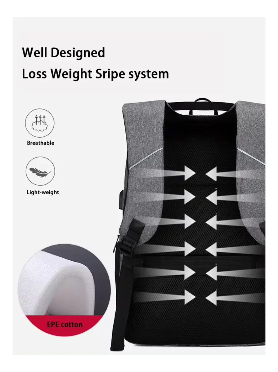 Mochila Impermeable para Computadora Portátil – Viaje / Liceal / Trabajo