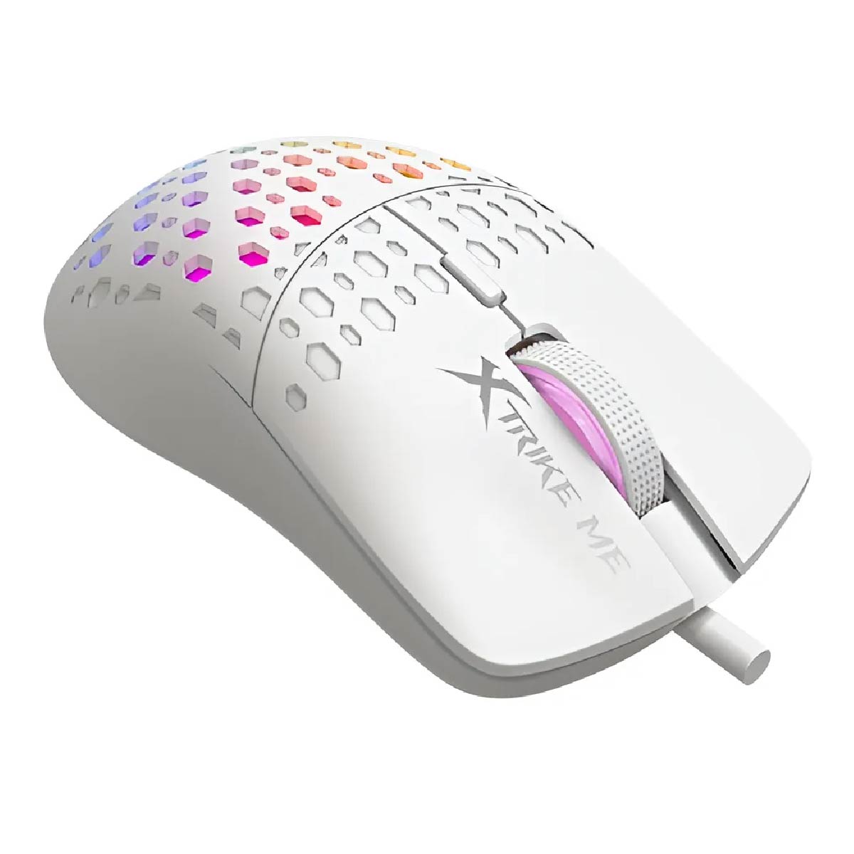 Mouse Gamer Rgb Pc Usb 6 Botones 8000 Dpi Xtrike Me Gaming Color Blanco