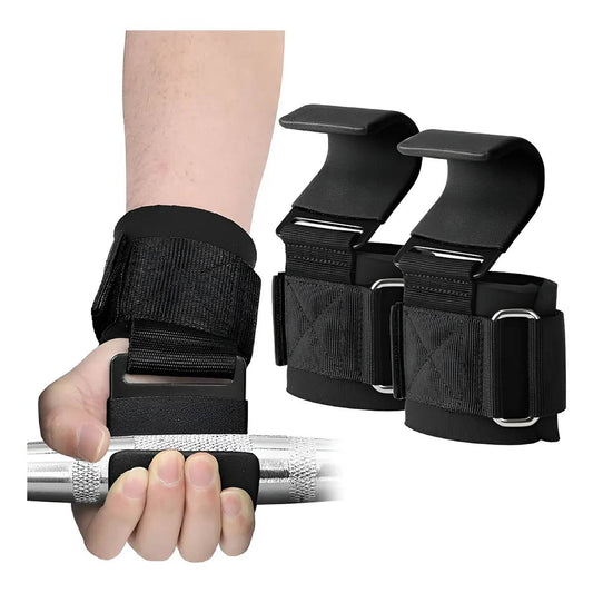 Muñequeras Gancho Levantamiento Pesas Gym Gimnasio