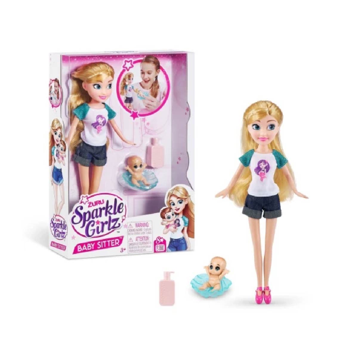 Set Figura Sparkle Girlz Dolls &amp; Lifestyle Niñera