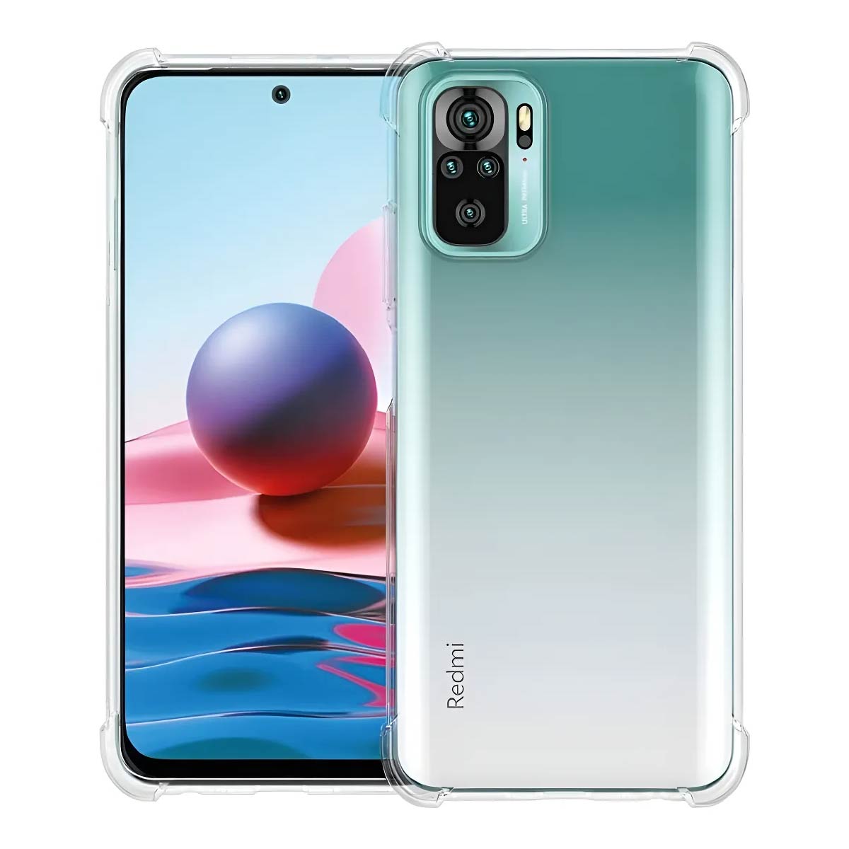 Protector Transparente AntiShock Con Bordes Reforzados Para Xiaomi Redmi Note 10