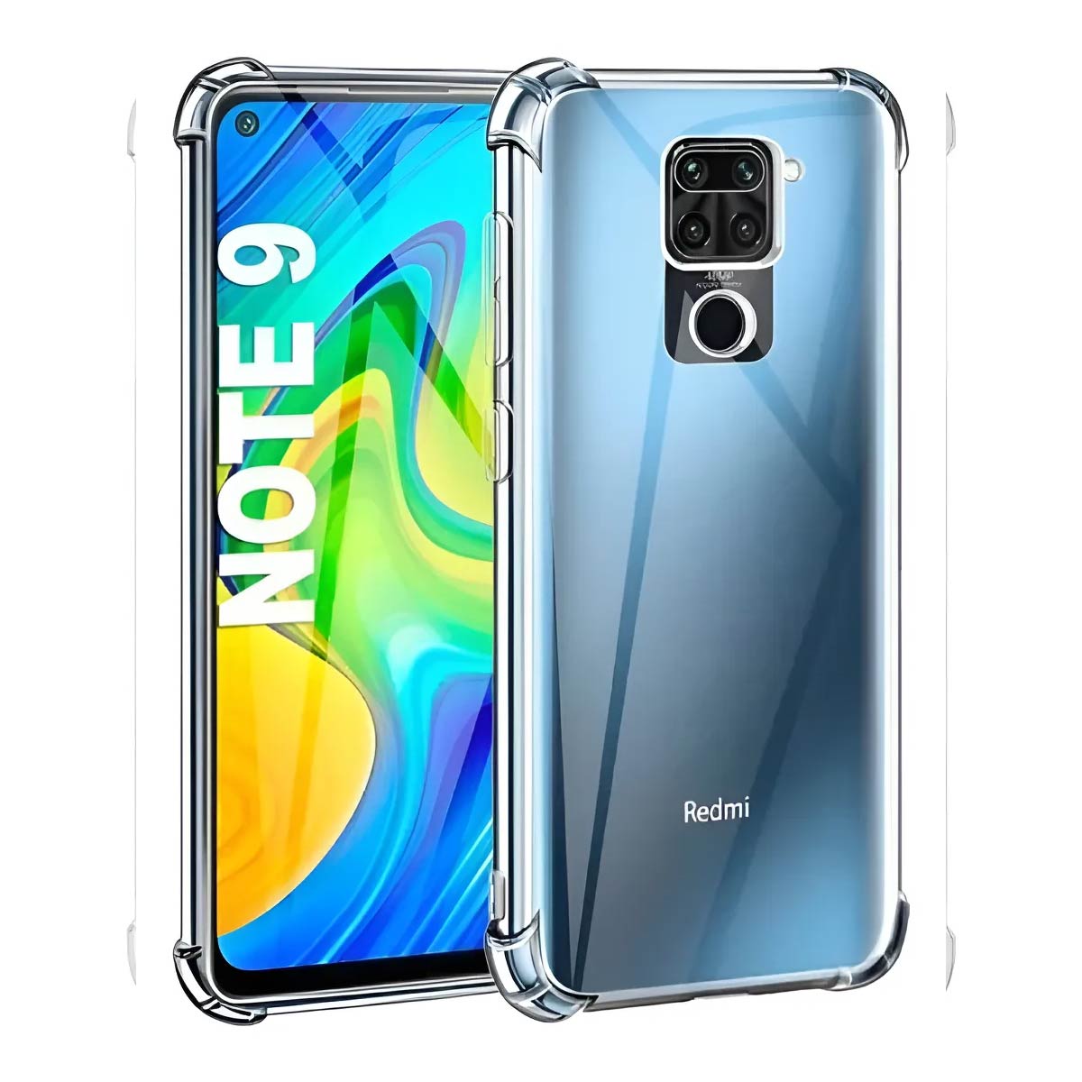 Protector Transparente AntiShock Con Bordes Reforzados Para Xiaomi Redmi Note 9 Pro
