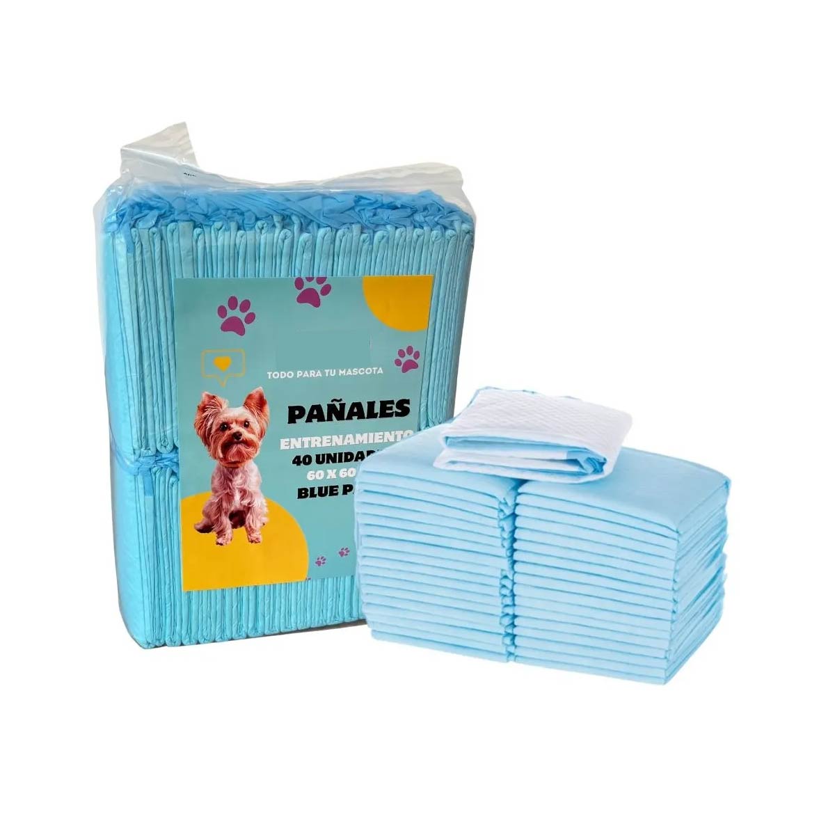 Pañales Entrenamiento Mascotas Sabanilla Absorbente X40 Uni