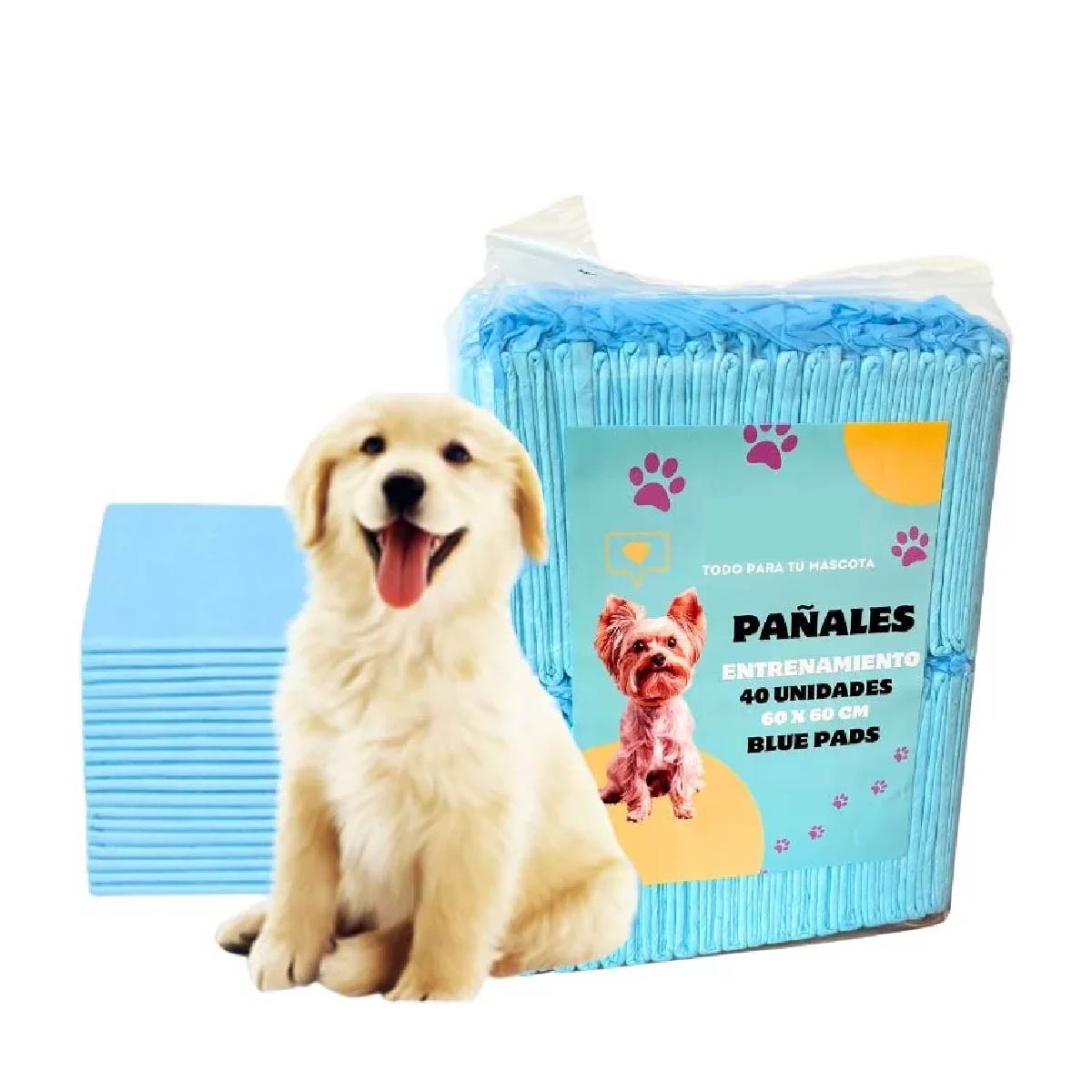 Pañales Entrenamiento Mascotas Sabanilla Absorbente X40 Uni