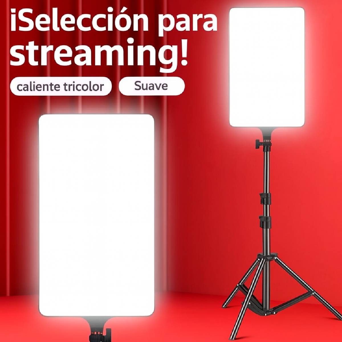 Panel Luz Led Profesional Iluminacion+ Trípode+ Control 100w