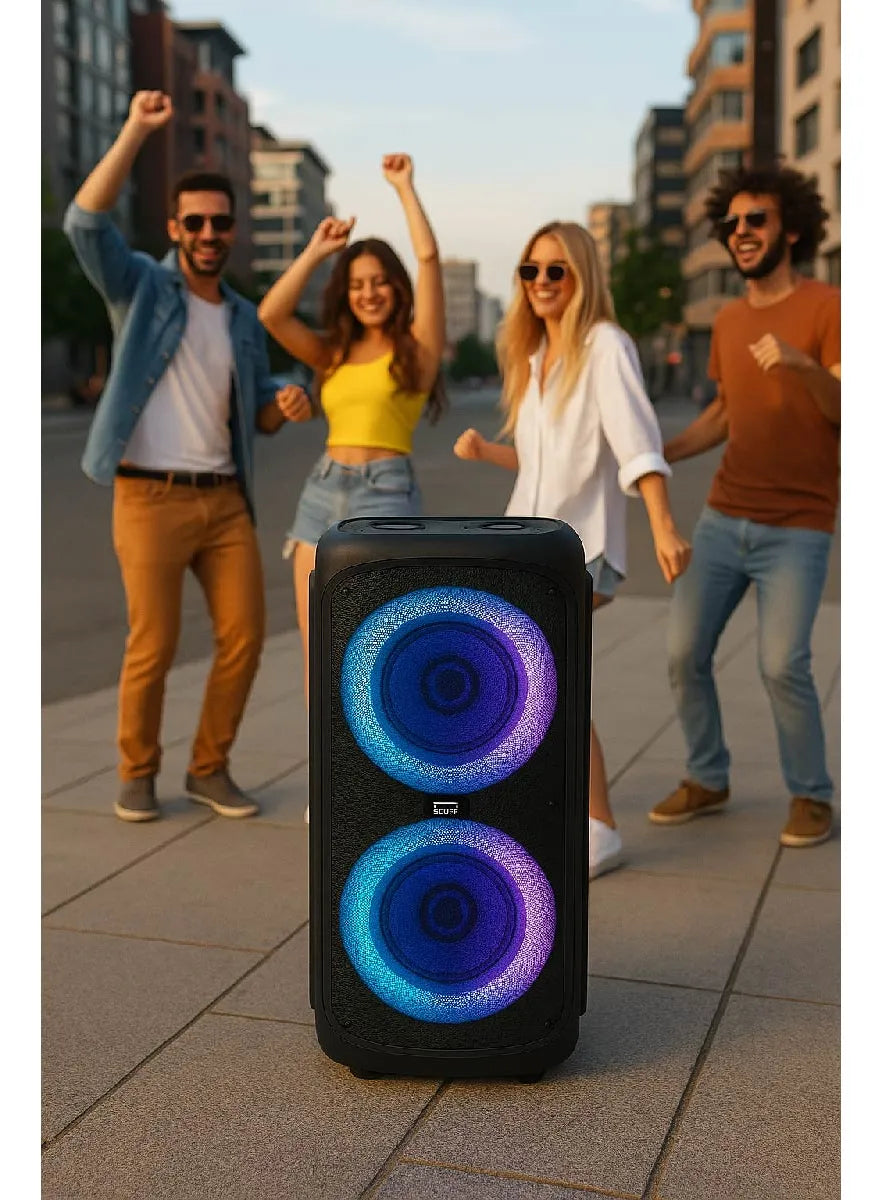 Parlante Bluetooth Ekv-pa-04 40w 2 X 26.5'' 3600 Mah