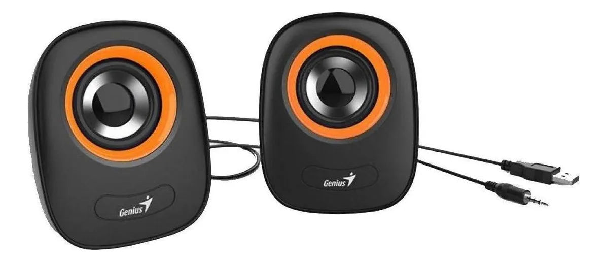 Parlante Genius Sp-q160 Naranja Pc Computadora