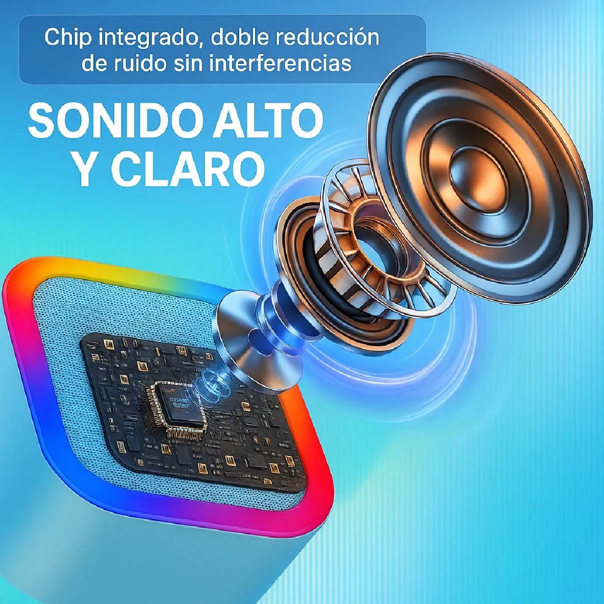 Parlante Led Karaoke Para Niños 2 Micrófonos Inalámbricos