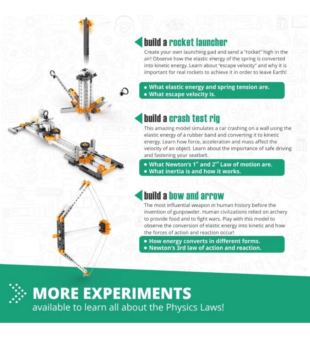 Juego De Armar Engino Leyes De Newton 6 Modelos Multimodelo