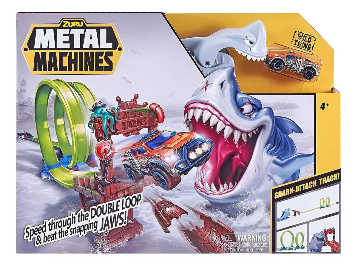 Pista De Autos T-rex Attack Metal Machines Zuru Color Tiburón