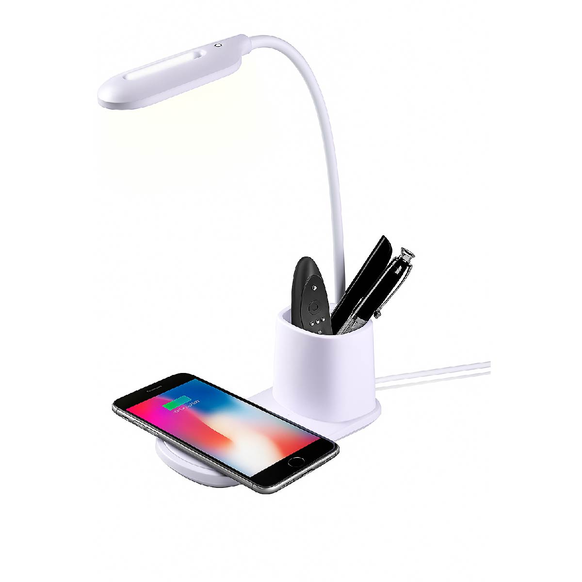 Lampara Portatil Luz Led Con Cargador Inalambrico De Celular