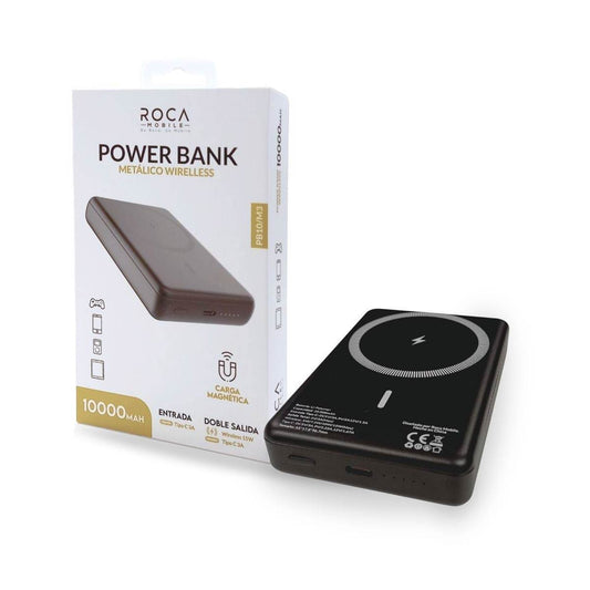 Power Bank Roca Pb10/m3 10.000mah Carga Magnética Tipo C