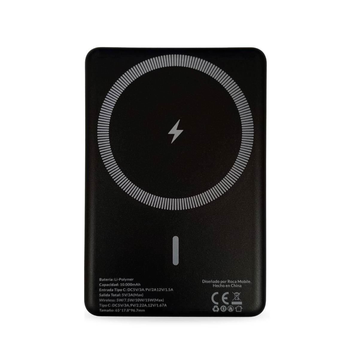 Power Bank Roca Pb10/m3 10.000mah Carga Magnética Tipo C