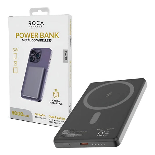 Power Bank Magnético 5000mah Carga Rápida 15w Para iPhone/ Samsung