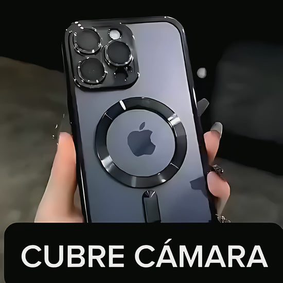 Funda magnética transparente galvanizada con cubre cámara para iPhone - Puntotech Store