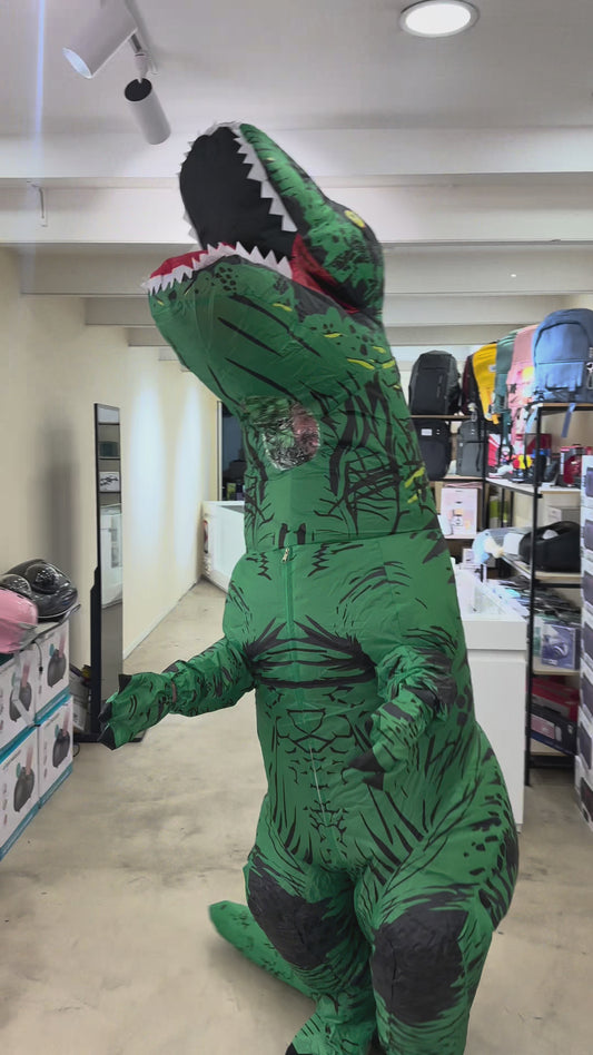 Disfraz Dinosaurio T Rex Inflable + Inflador Cotillón Adulto