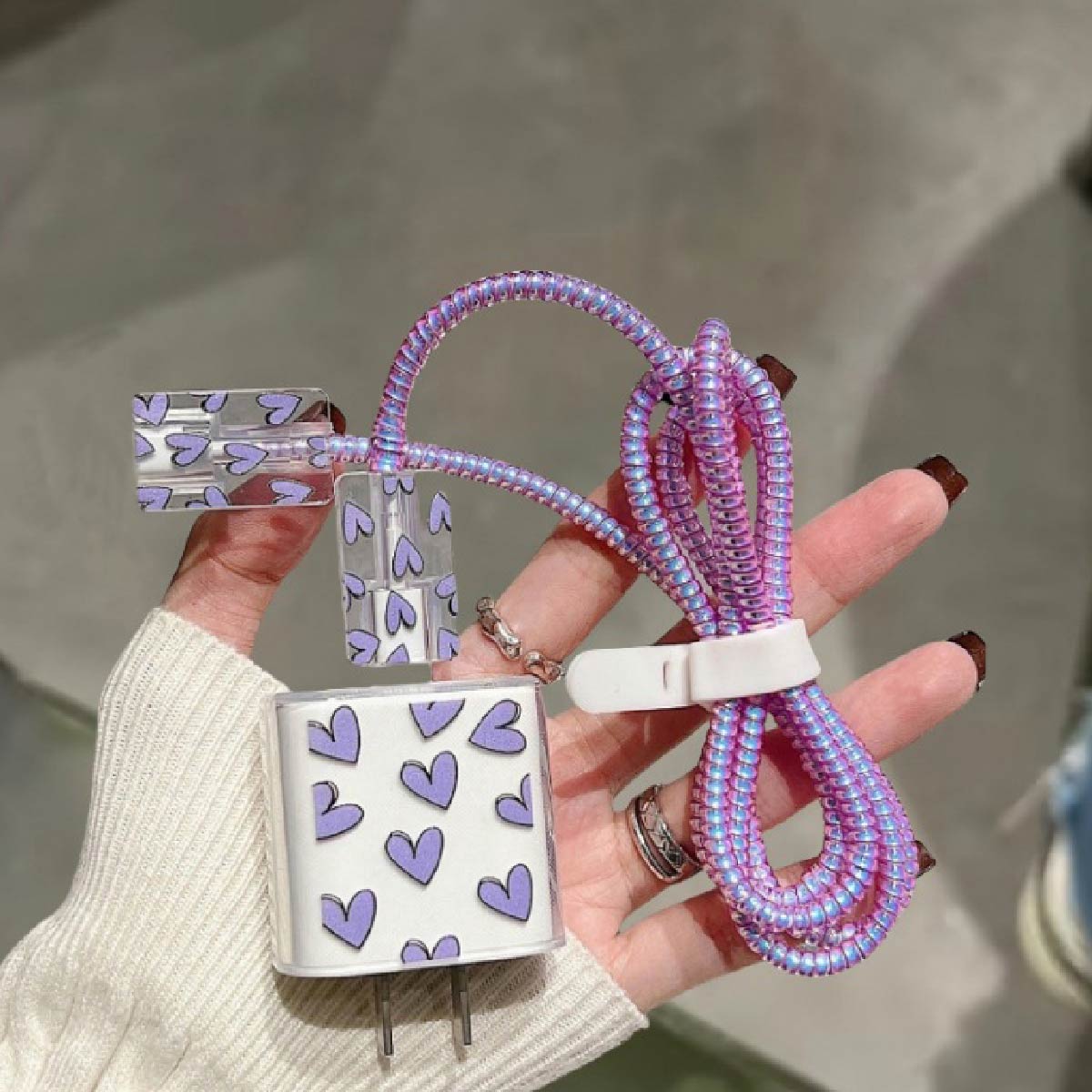 Protectores De Cable Y De Ficha 20w Para iPhone Diseños