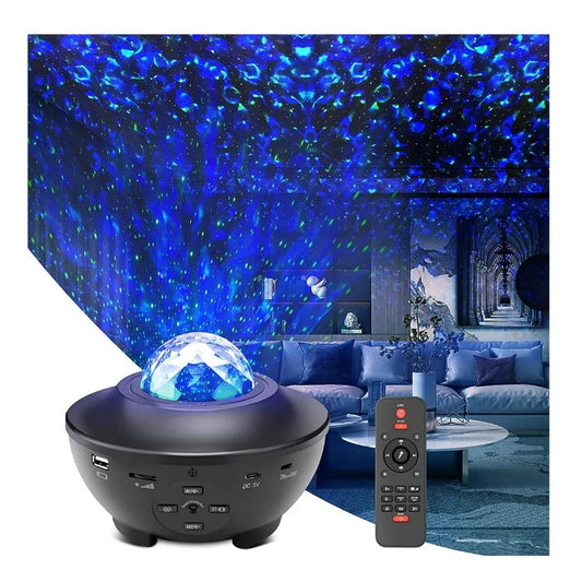Proyector Luces Cielo Galaxia Parlante Control Remoto Veladora