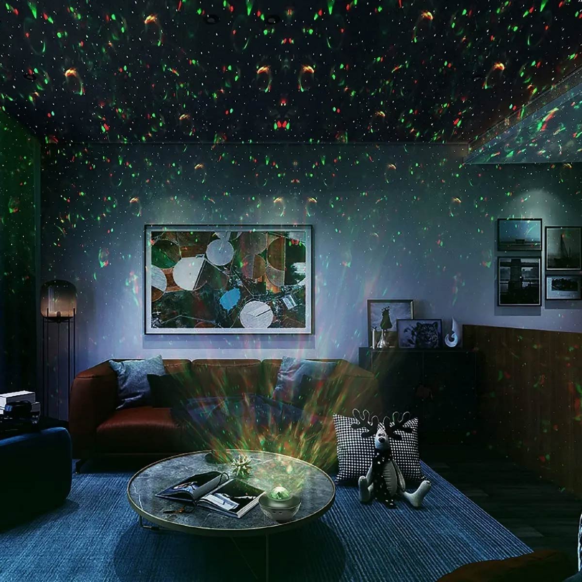 Proyector Luces Cielo Galaxia Parlante Control Remoto Veladora