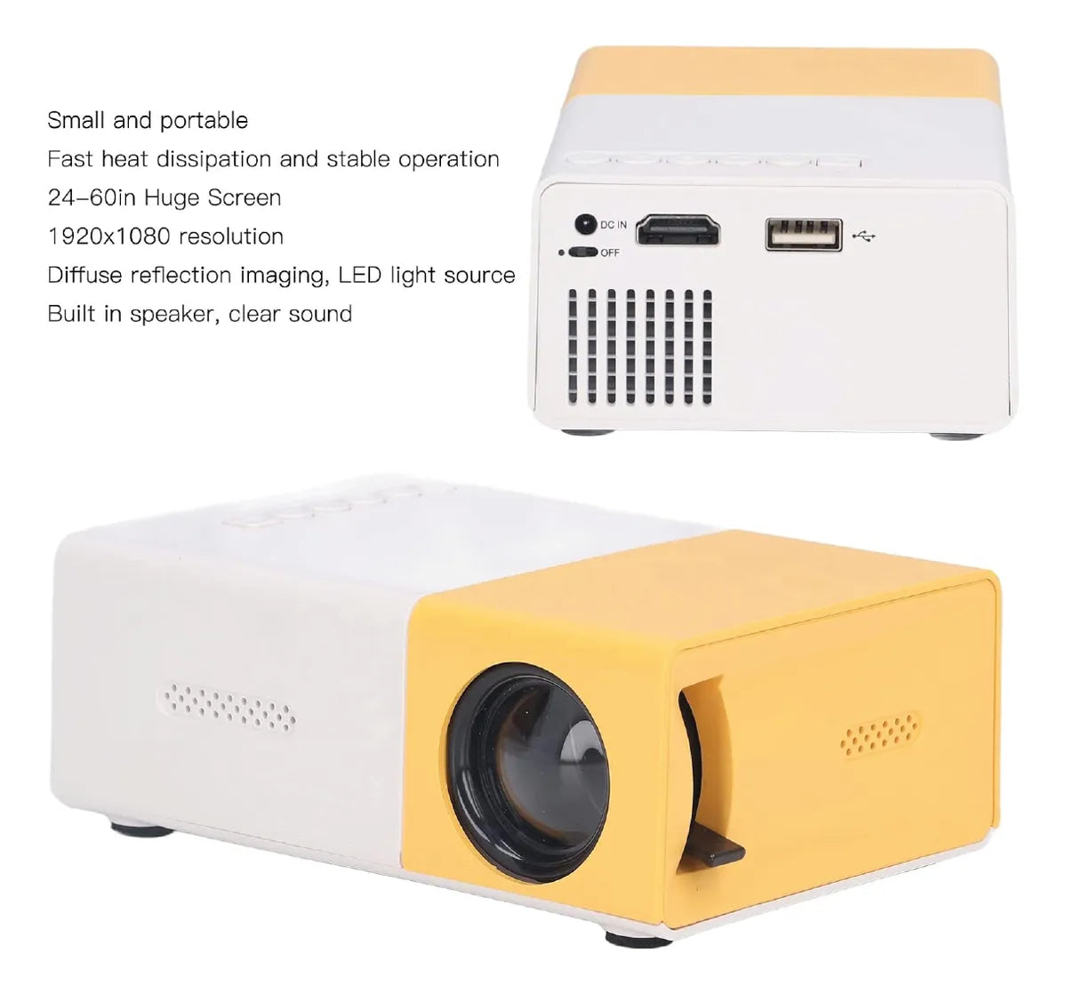 Mini Proyector Led Con Control Remoto Cine En Casa Colores