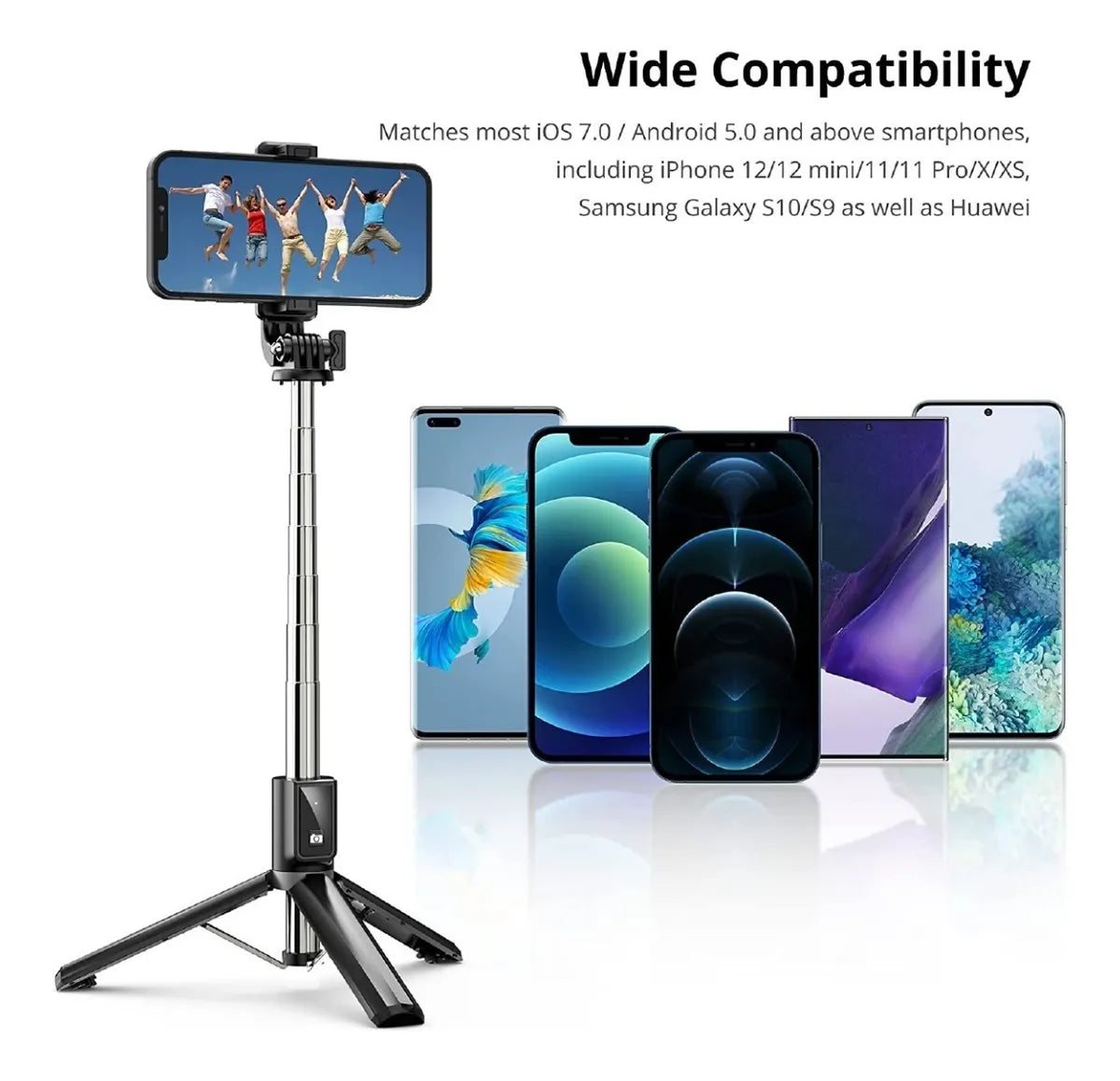 Palo Trípode Para Selfie Con Control Bluetooth Removible Q02