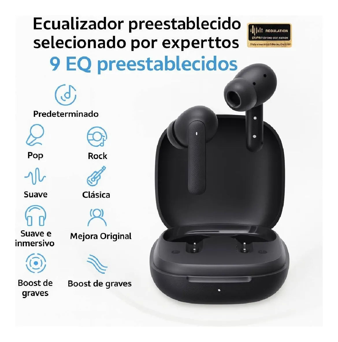 Auricular Bluetooth Tws Buds Negro Qcy By
