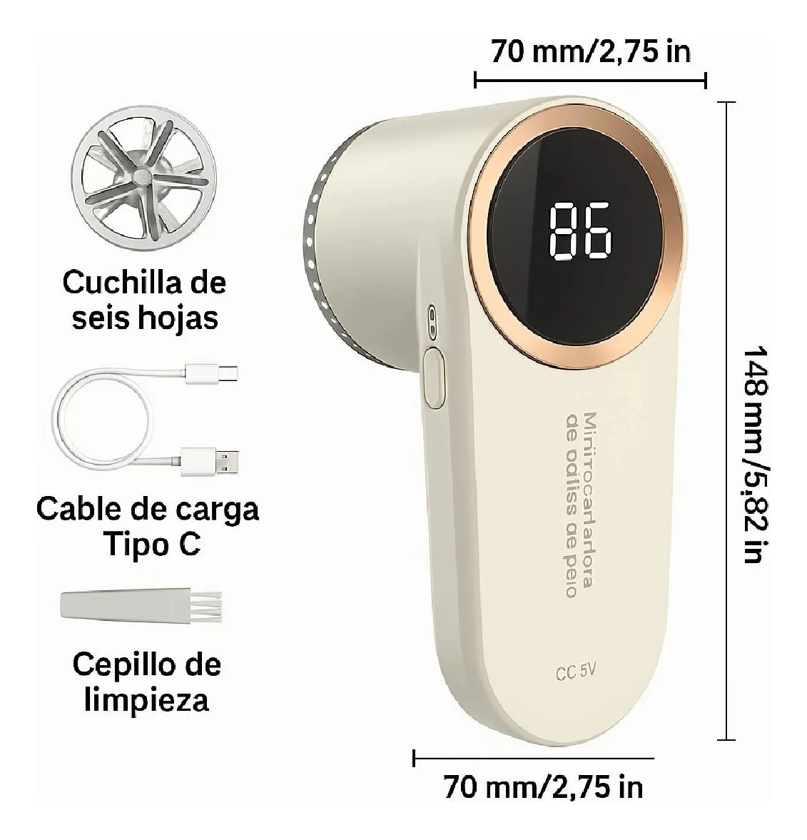 Saca Quita Pelusa Inalámbrico Usb Quita Pelusa Inalámbrico Calidad
