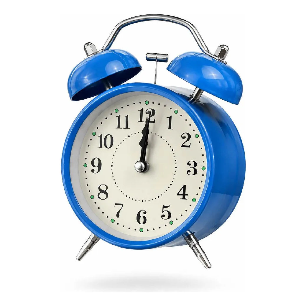 Reloj despertador retro azul