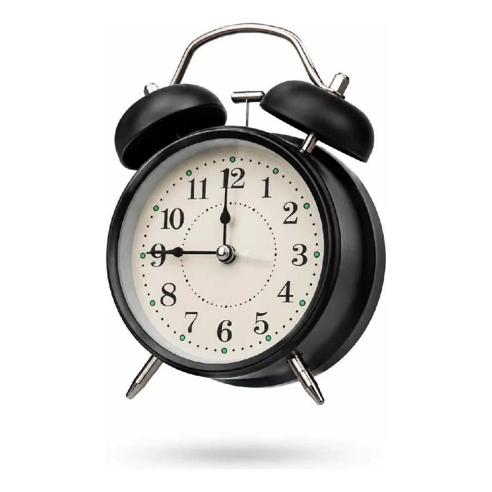 Reloj despertador retro negro