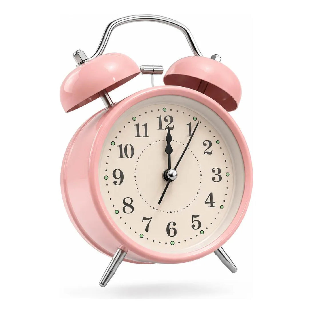 Reloj despertador retro rosa