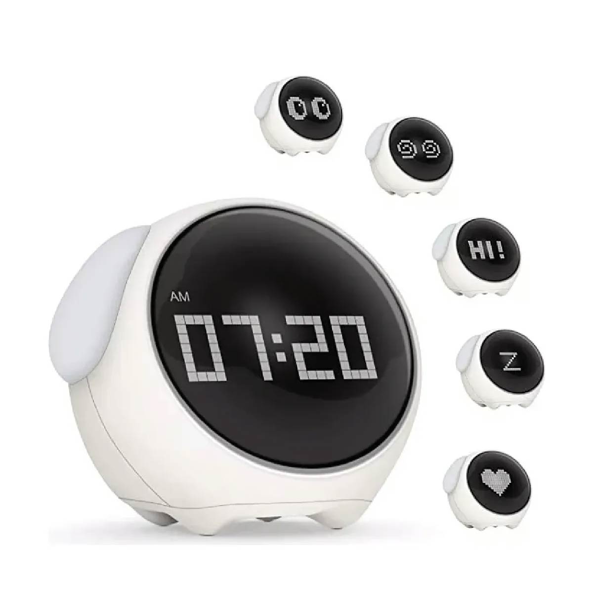 Reloj De Mesa Digital Alarma Emoji Alarm Clock Colores