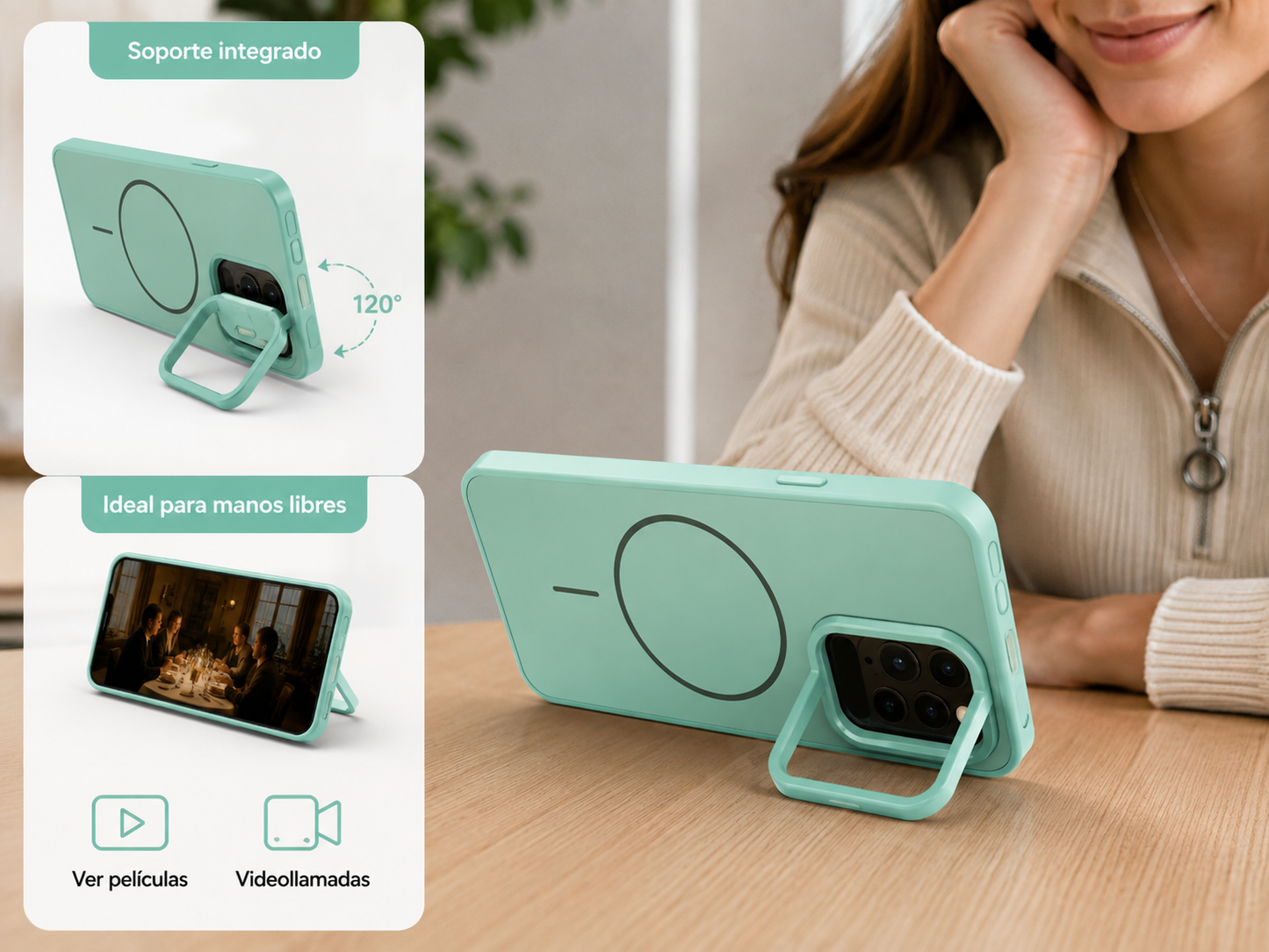 Funda Case Magsafe Para Samsung S26 COMUN con soporte para la camara