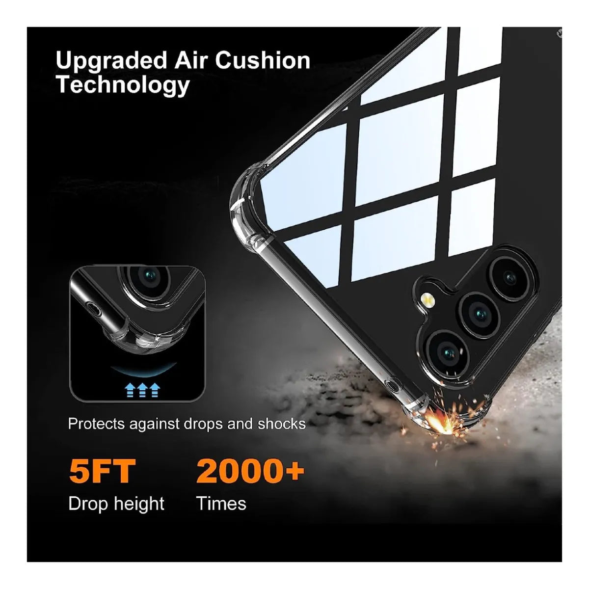 Protector Transparente AntiShock Con Bordes Reforzados Para Samsung A05