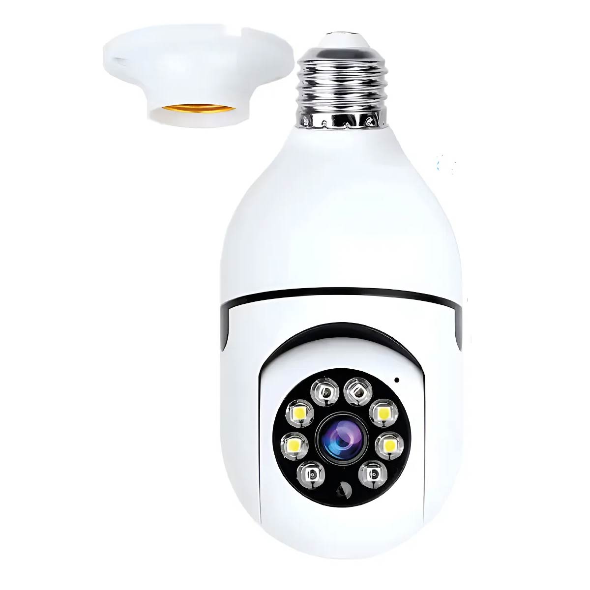Cámara Lámpara Seguridad Wifi 1080p Visión Nocturna Giro 360