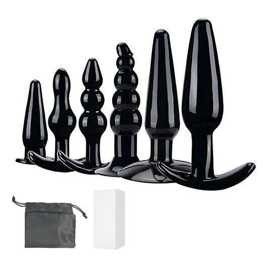Set Kit Plug Anal X 6 Con Agarre Mas Bolso