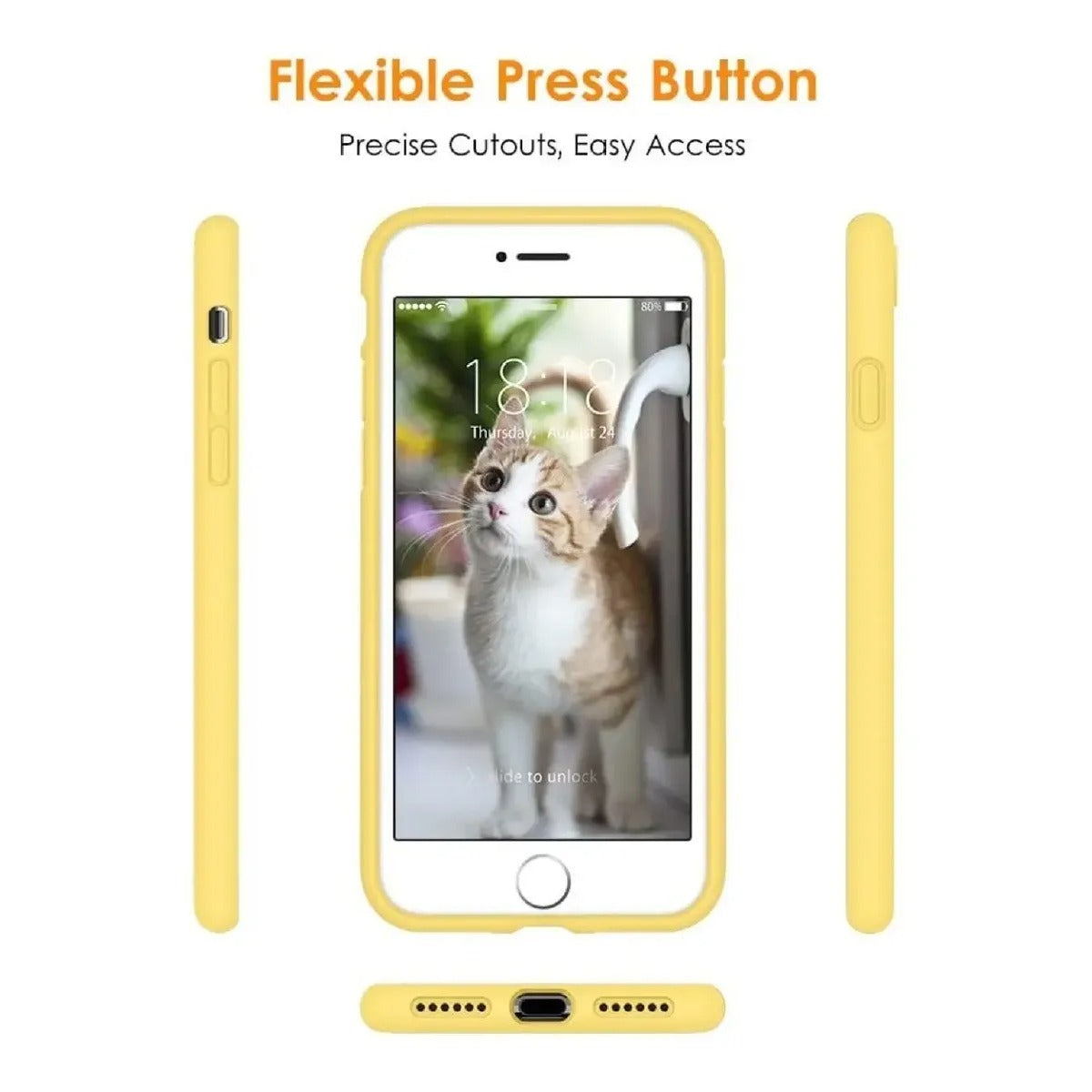 Silicone Case iPhone SE 2020 / 7 / 8 Amarillo