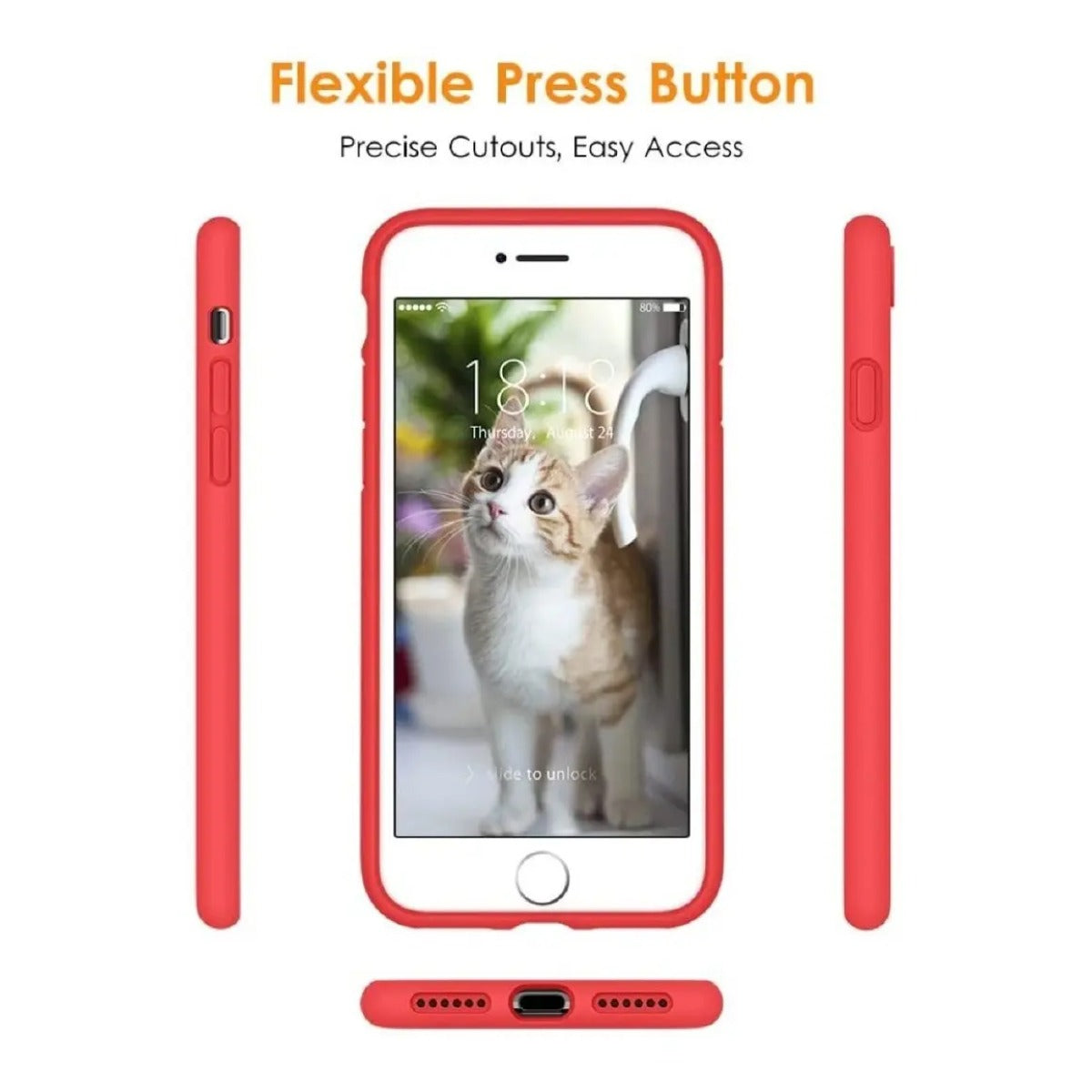 Silicone Case iPhone SE 2020 / 7 / 8 Rojo