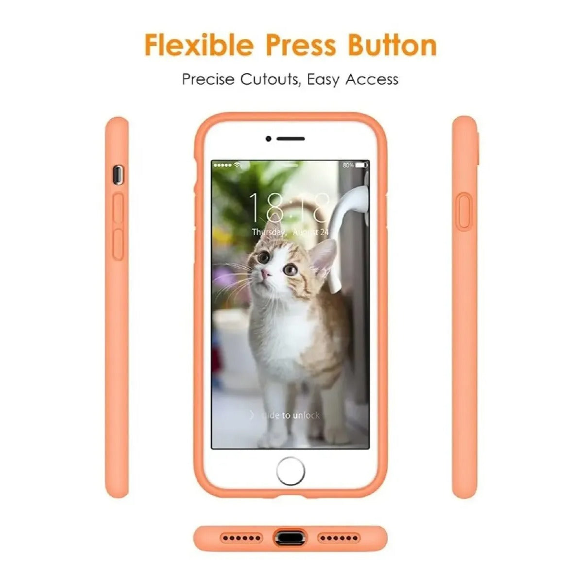 Silicone Case iPhone SE 2020 / 7 / 8 Rosado salmón