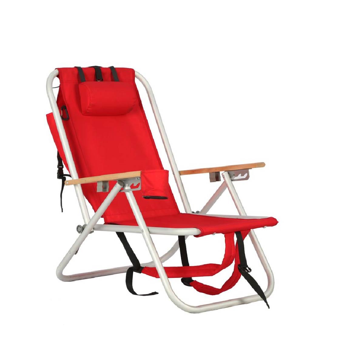 Silla De Playa Mochila Con Bolso Y Porta Accesorios