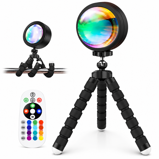 Lampara veladora Atardecer Arcoíris Proyector Led Sunset Control