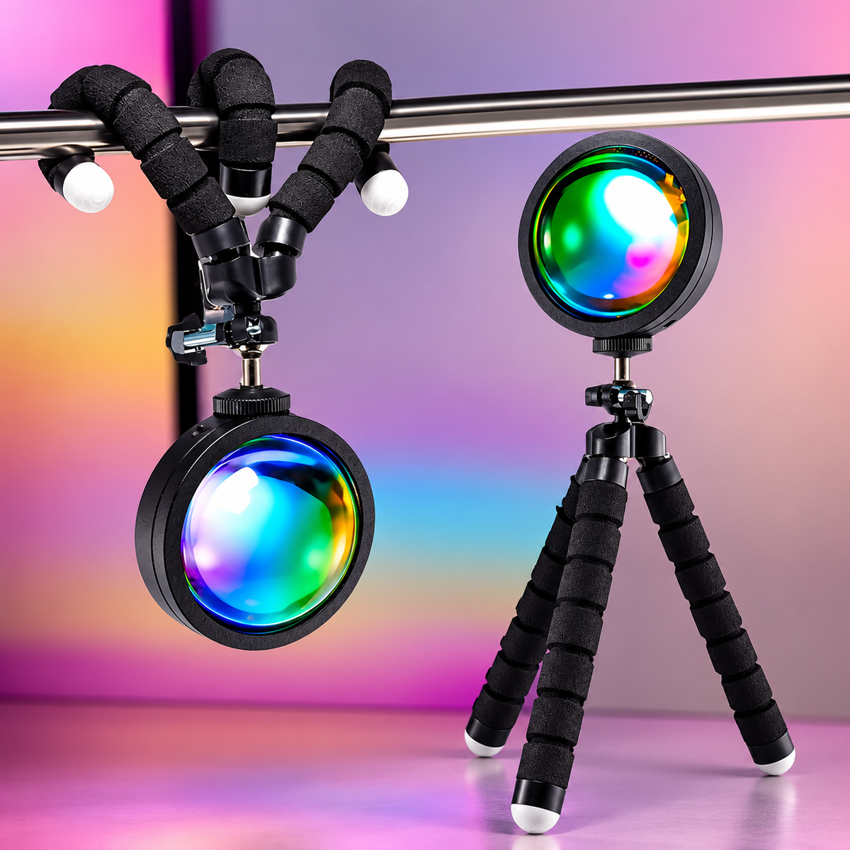 Lampara veladora Atardecer Arcoíris Proyector Led Sunset Control