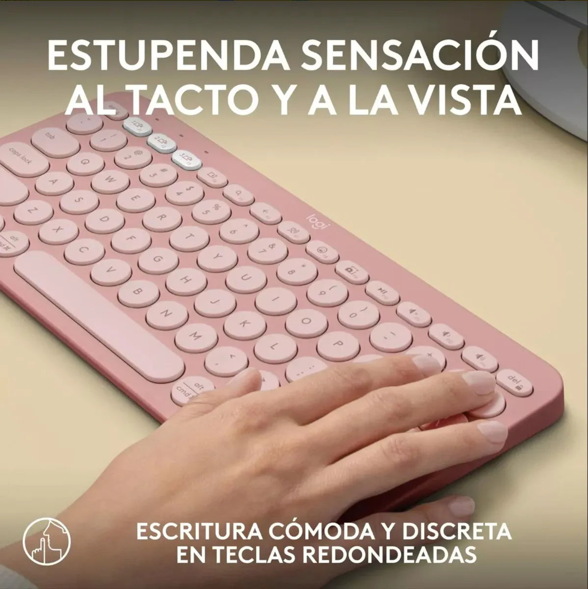 Teclado Logitech K380s Rosa Qwerty Español Inalámbrico