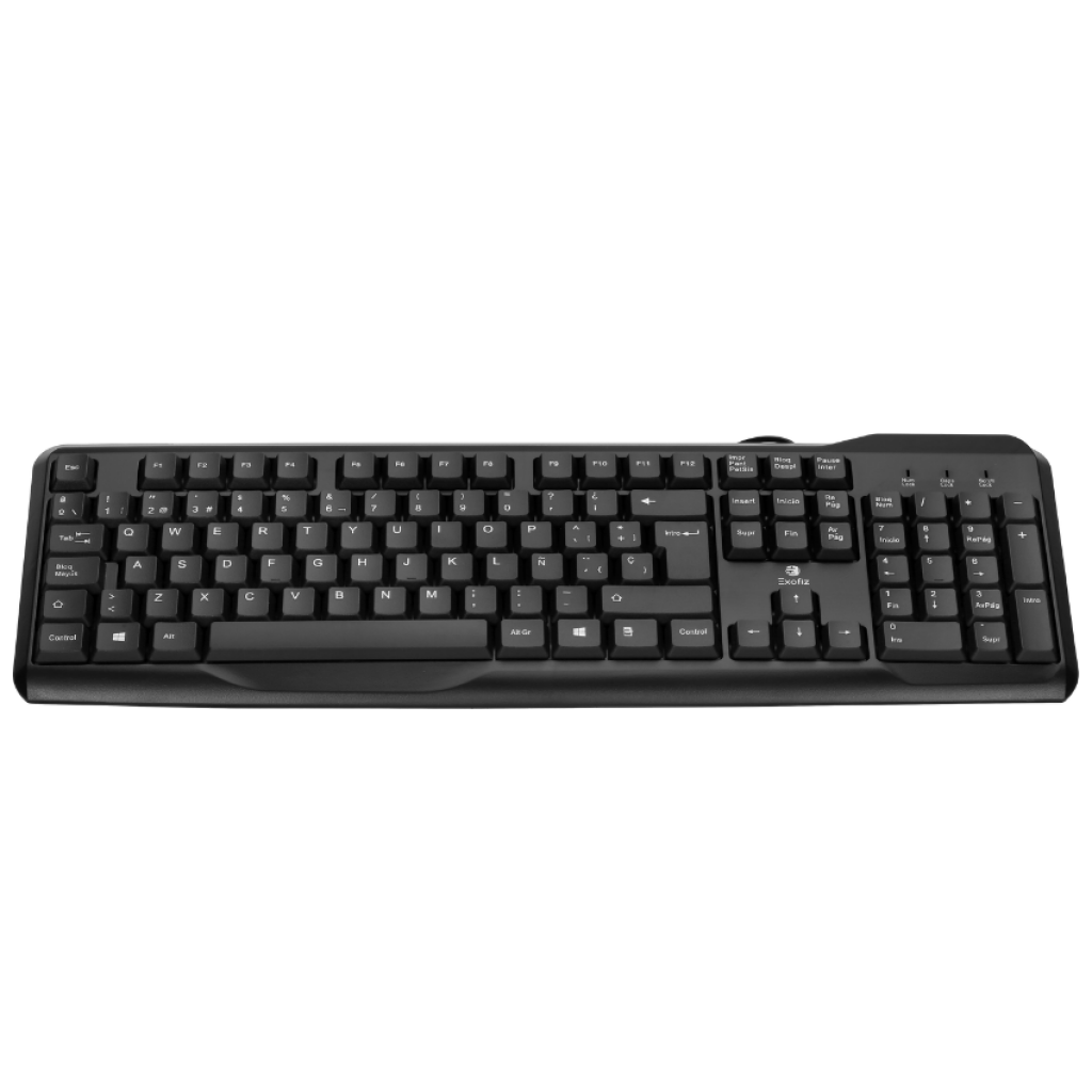 Teclado Español Usb Te-01 Negro Exofiz