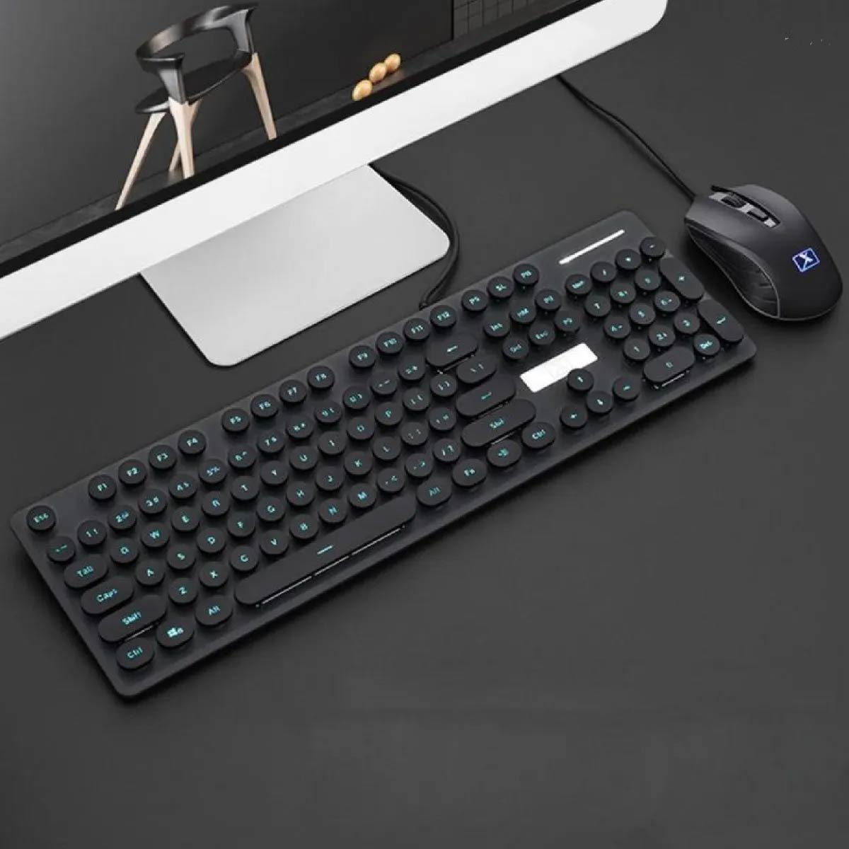 Kit Teclado Y Mouse Led Retroiluminado Cableado Colores