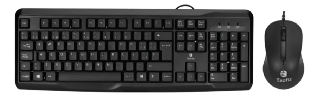 Combo USB Teclado + Mouse Cableado CO-01 Negro – Exofiz