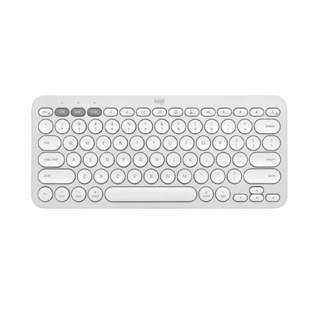 Teclado Logitech K380s Negro Qwerty Blanco Inalámbrico